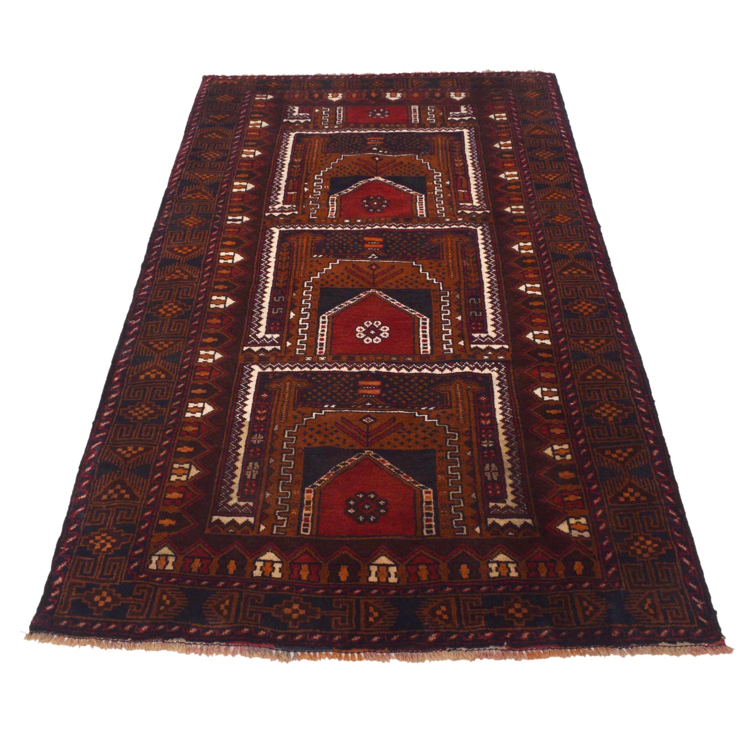 Baluch Short Rug  3' 6" x 6' 6" ft / 106 x 197 cm - No. G35406