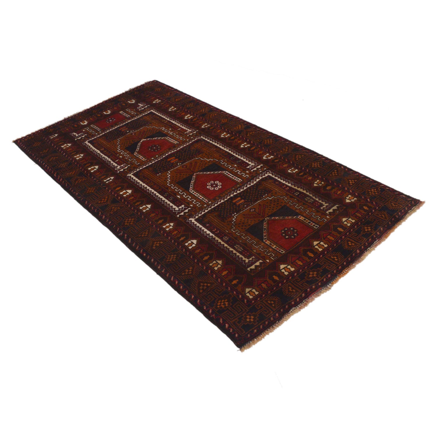Baluch Short Rug  3' 6" x 6' 6" ft / 106 x 197 cm - No. G35406