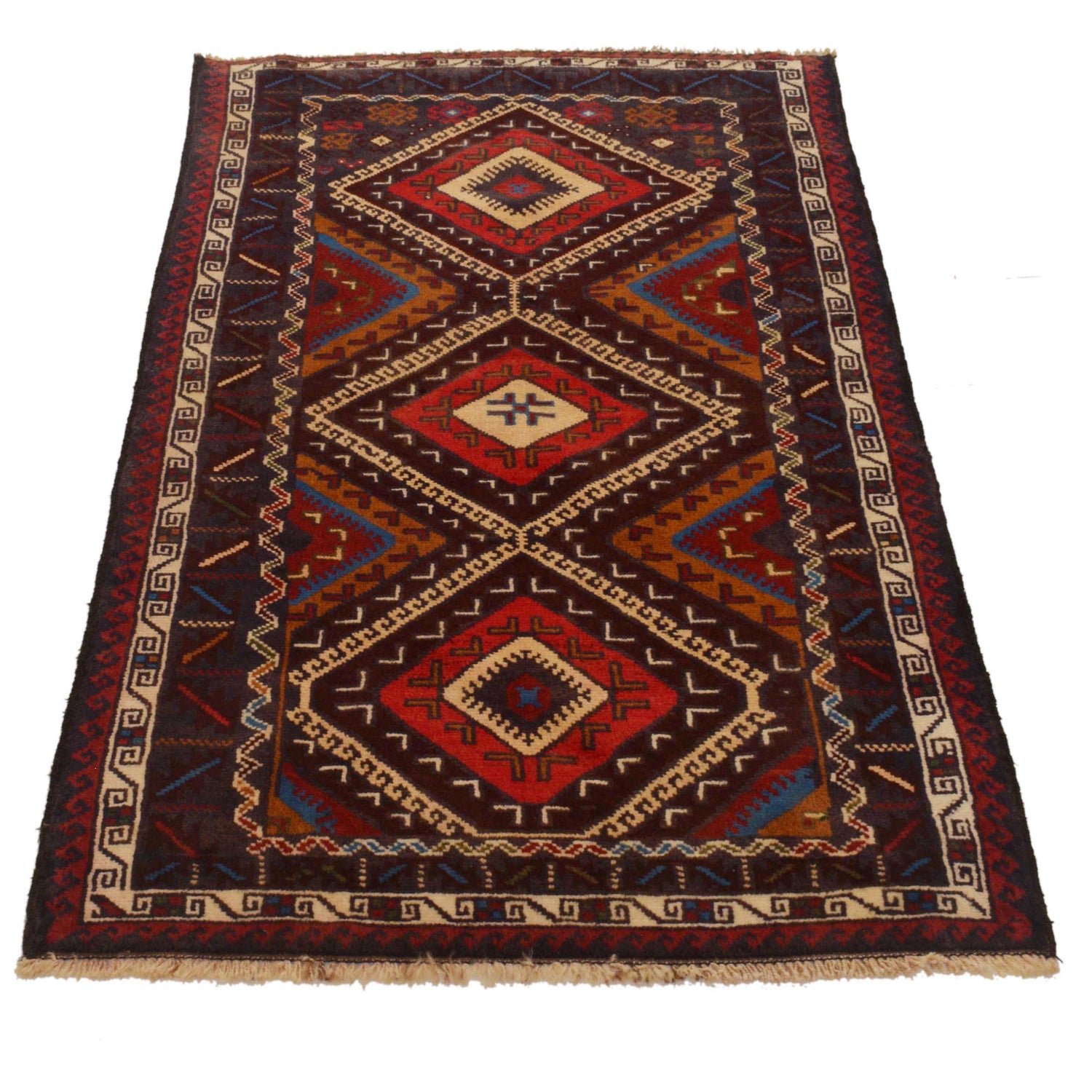 Hand Knotted Baluchi Rug  2' 9" x 4' 9" ft / 85 x 146 cm - No. G35414