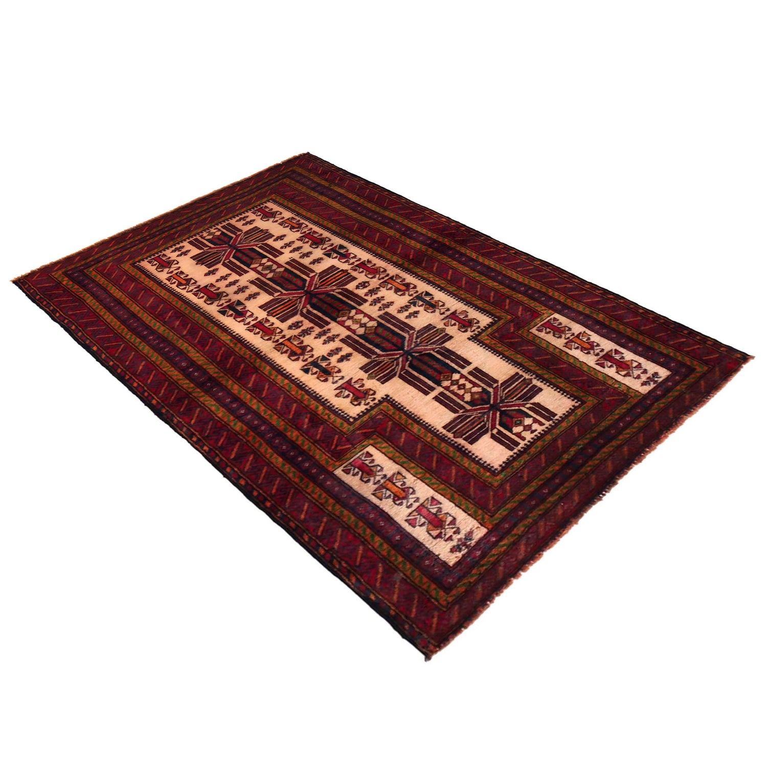 Beige Color Prayer Rug 2' 11" x 4' 10" ft / 89 x 148 cm -No. G35429