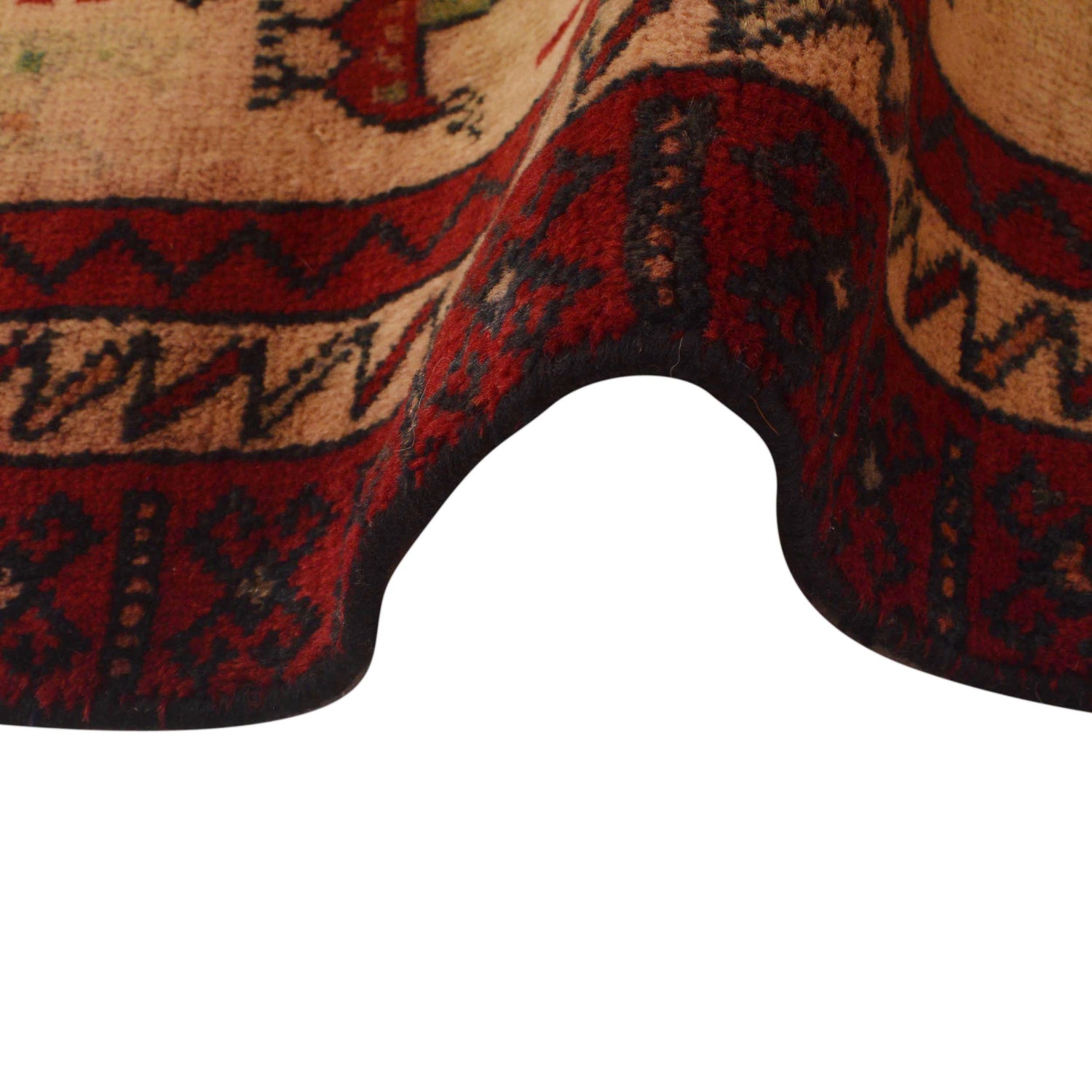 Beige Color Baluchi Rug 3' 1" x 5' 7" ft / 95 x 169 cm - No. G35436