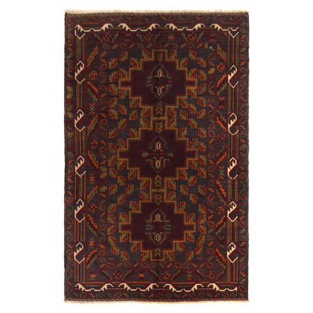 Traditional Baloch Rug 3' 8" x 6' 3" ft / 113 x 191 cm - No. G35506