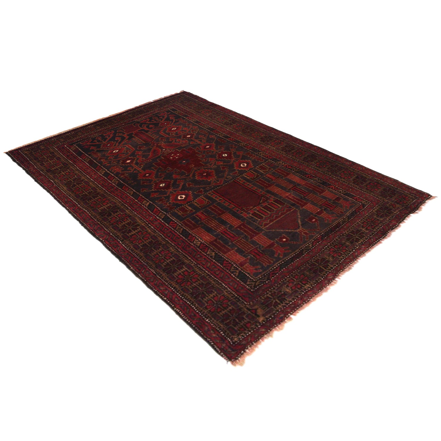 Small Prayer Carpet 2' 8" x 4' 6" ft / 82 x 138 cm -No. G35510