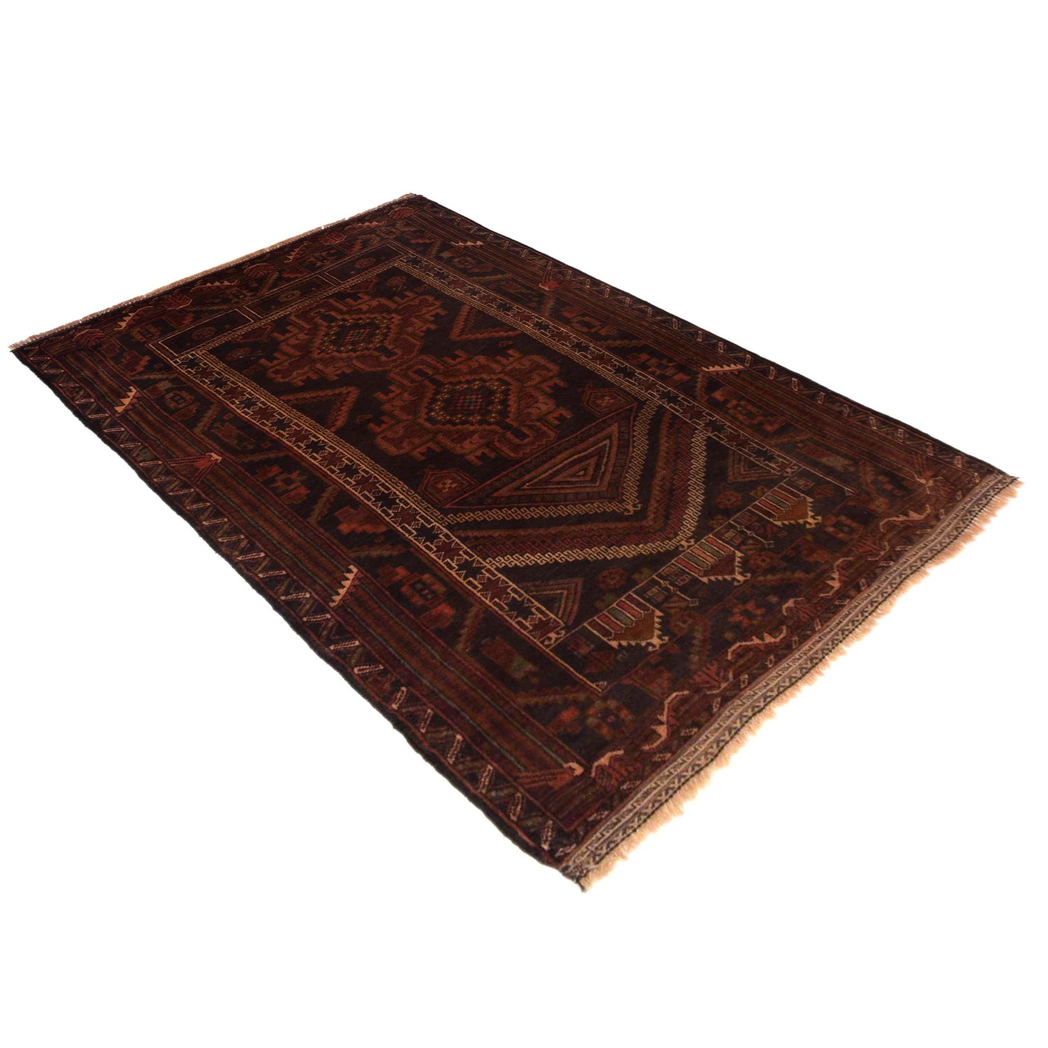 Handmade Prayer Rug 2' 10" x 4' 10" ft / 87 x 147 cm -No. G35512