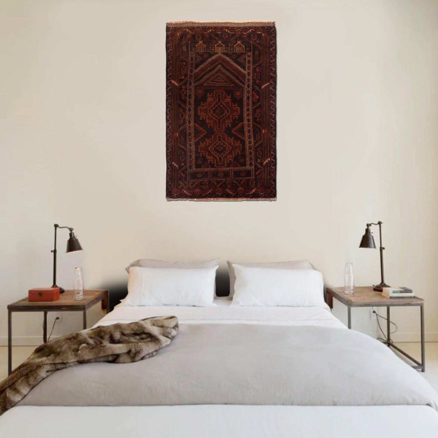 Handmade Prayer Rug 2' 10" x 4' 10" ft / 87 x 147 cm -No. G35512