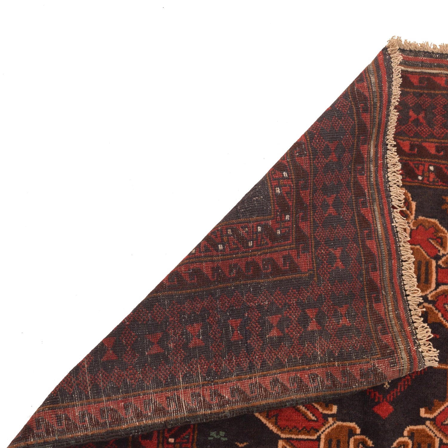 Red Color Baluchi Rug 3' 10" x 6' 4" ft / 116 x 192 cm - No. G35628