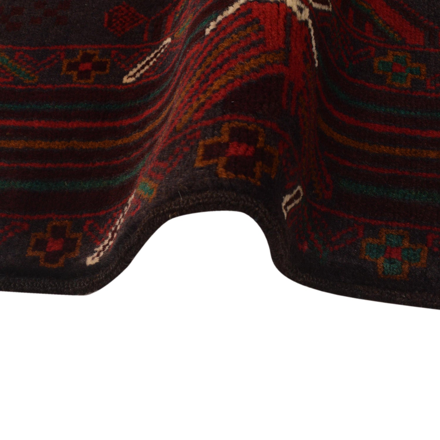 Red Color Baloch Runner 3' 1" x 6' 0" ft / 93 x 183 cm - No. G35812