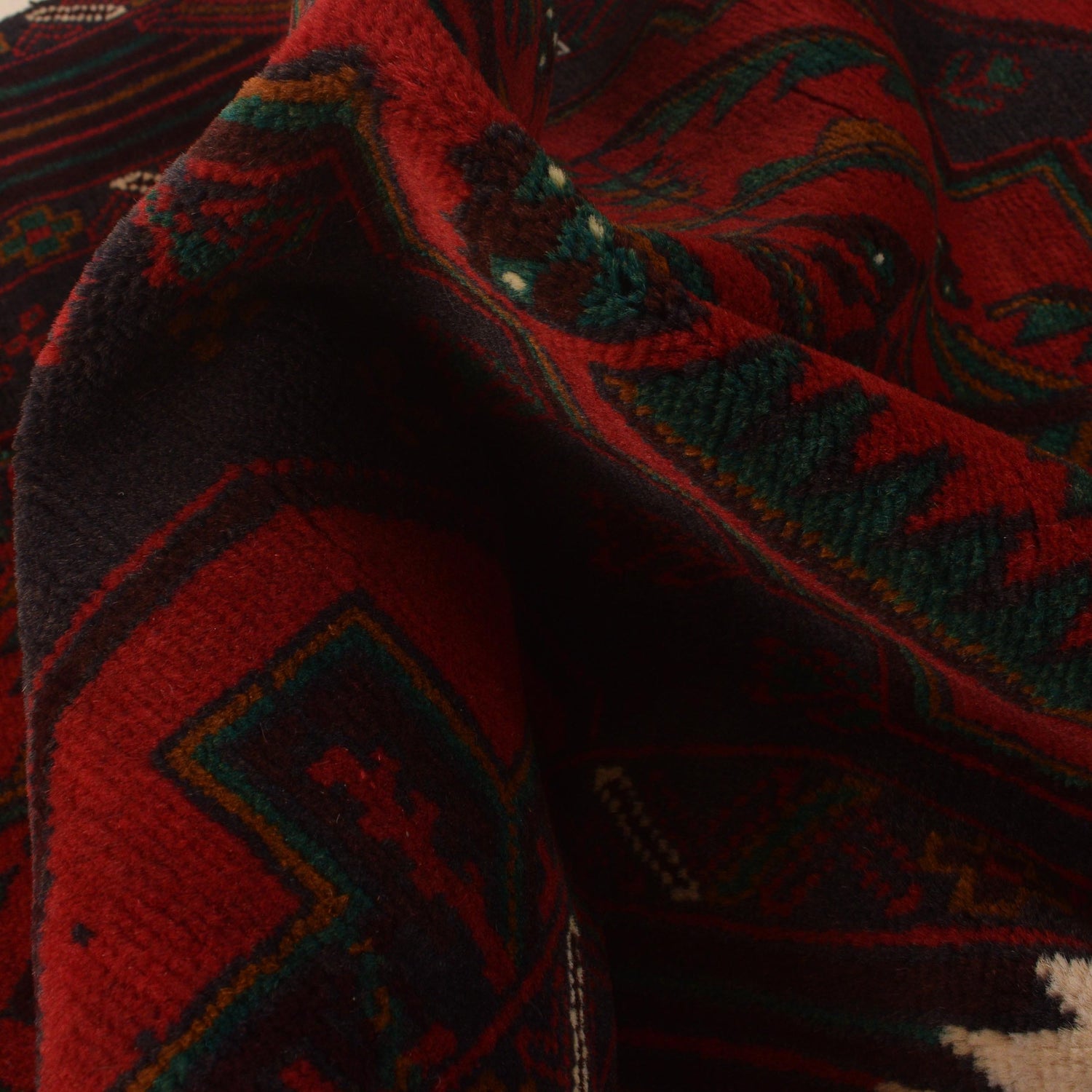 Red Color Baloch Runner 3' 1" x 6' 0" ft / 93 x 183 cm - No. G35812