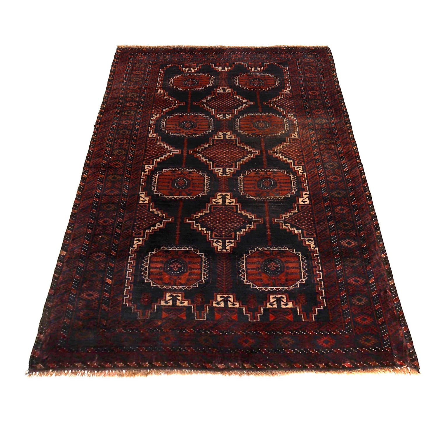 Handmade Baluchi Rug 3' 7" x 6' 1" ft / 108 x 186 cm - No. G35814