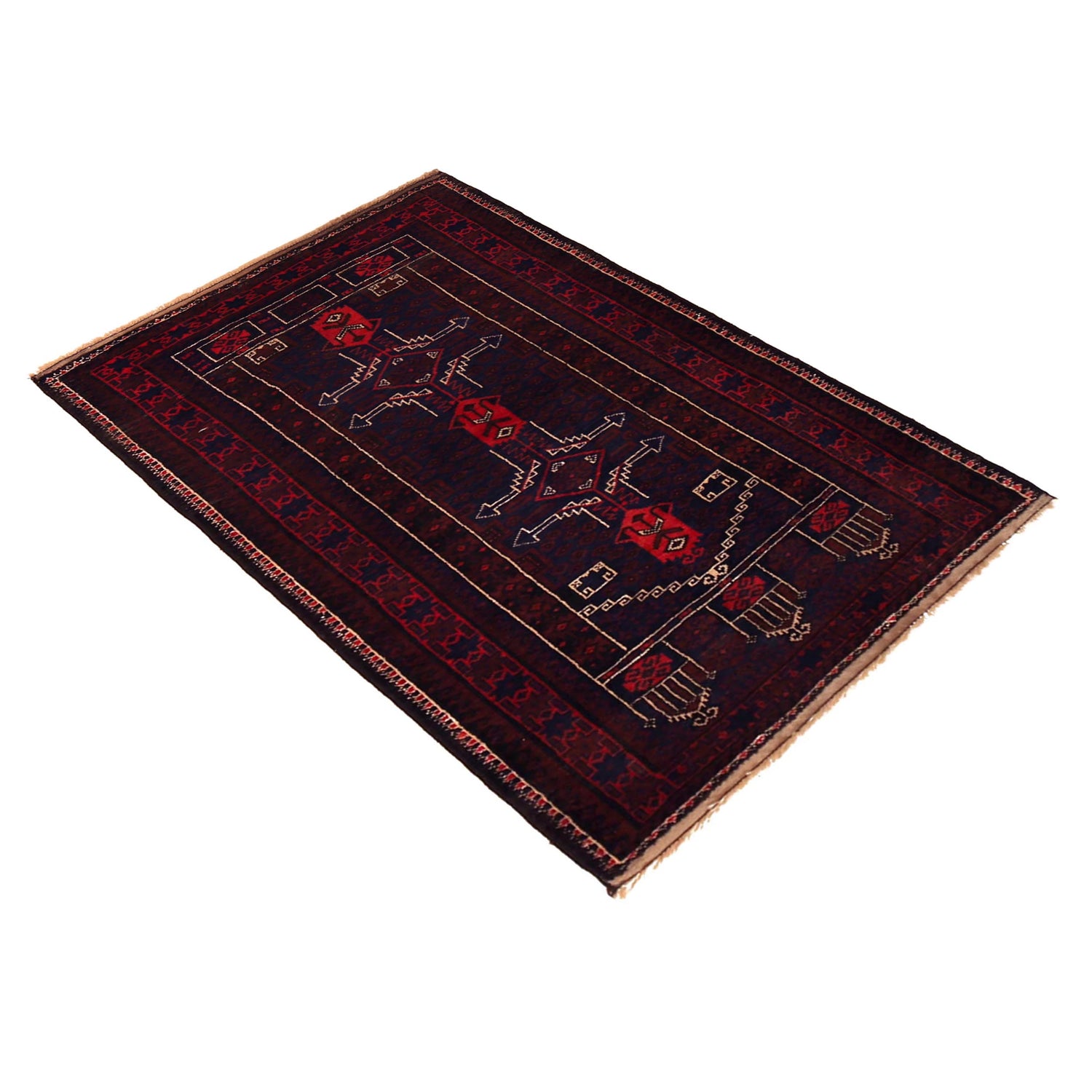 Hand Knotted Prayer Rug 3' 0" x 5' 2" ft / 92 x 158 cm -No. G35856