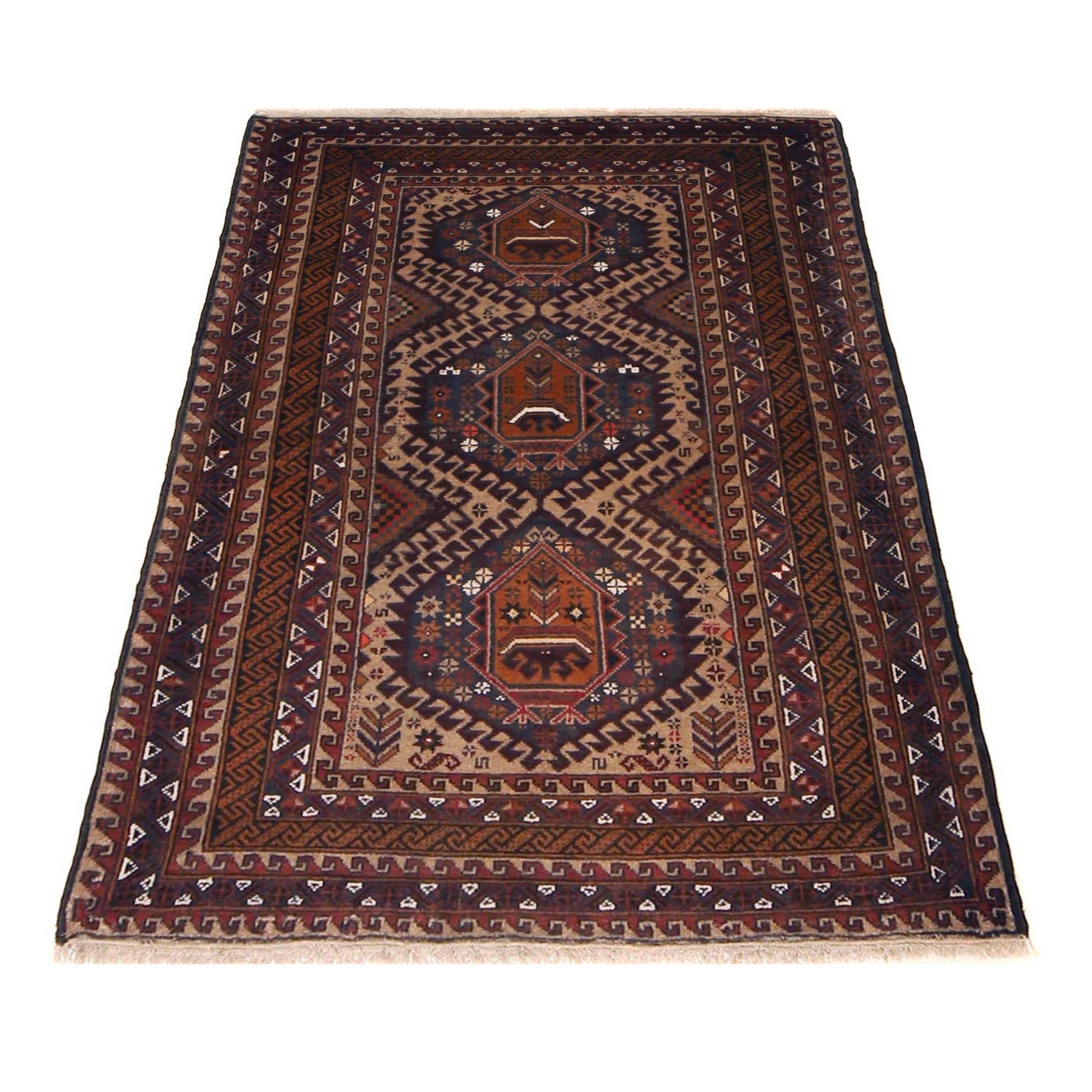 Traditional Baloch Rug 3' 1" x 4' 9" ft / 93 x 144 cm - No. G35858