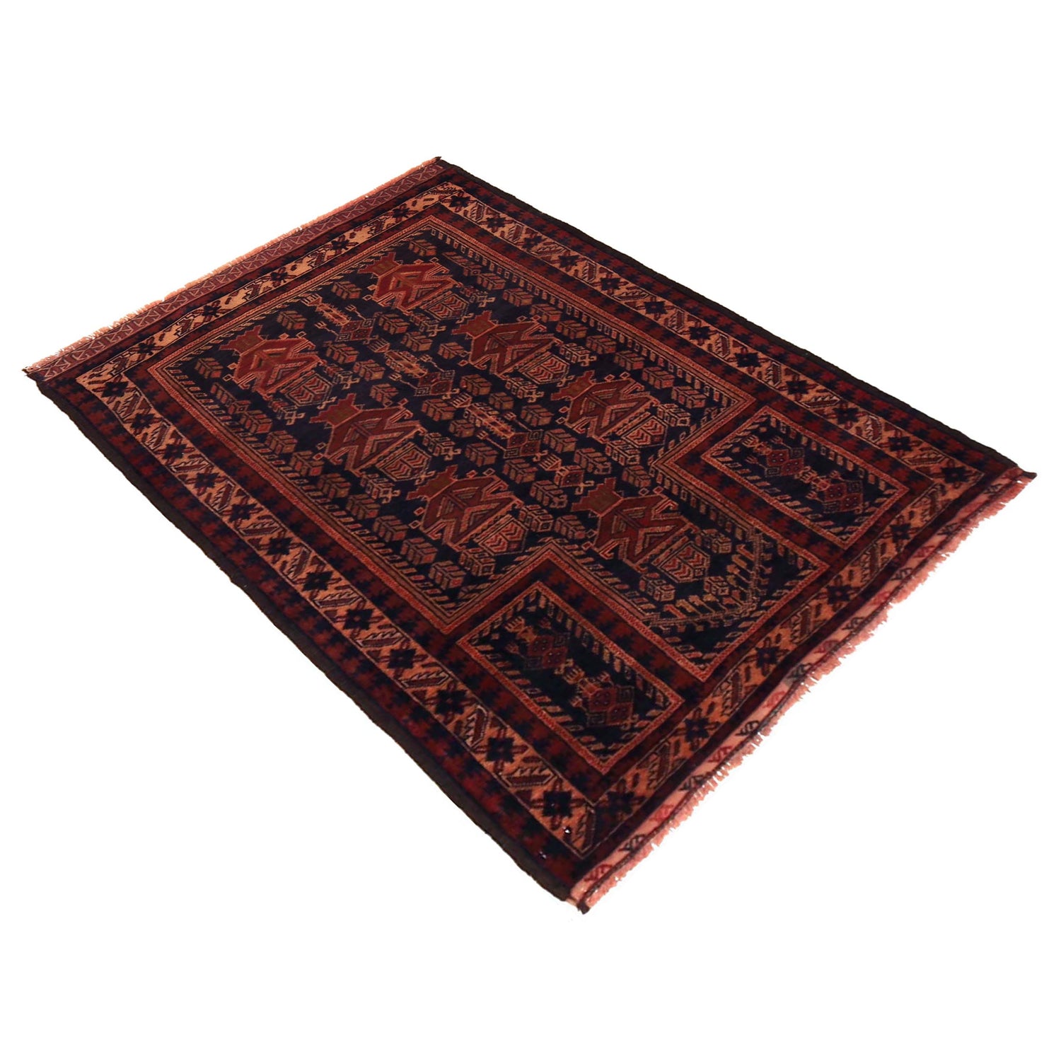 Muslim Prayer Rug 2' 9" x 4' 7" ft / 85 x 139 cm -No. G35862