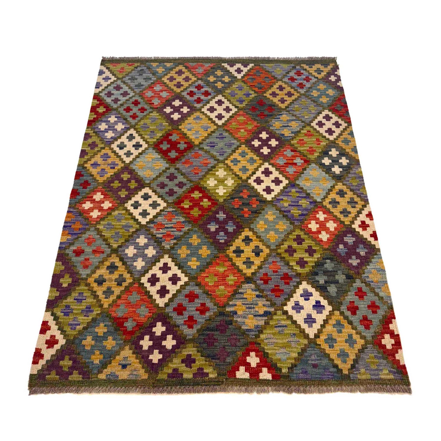 Small Size Chobi Kilim 3' 5" x 5' 0" ft / 103 x 152 cm - No. G36680