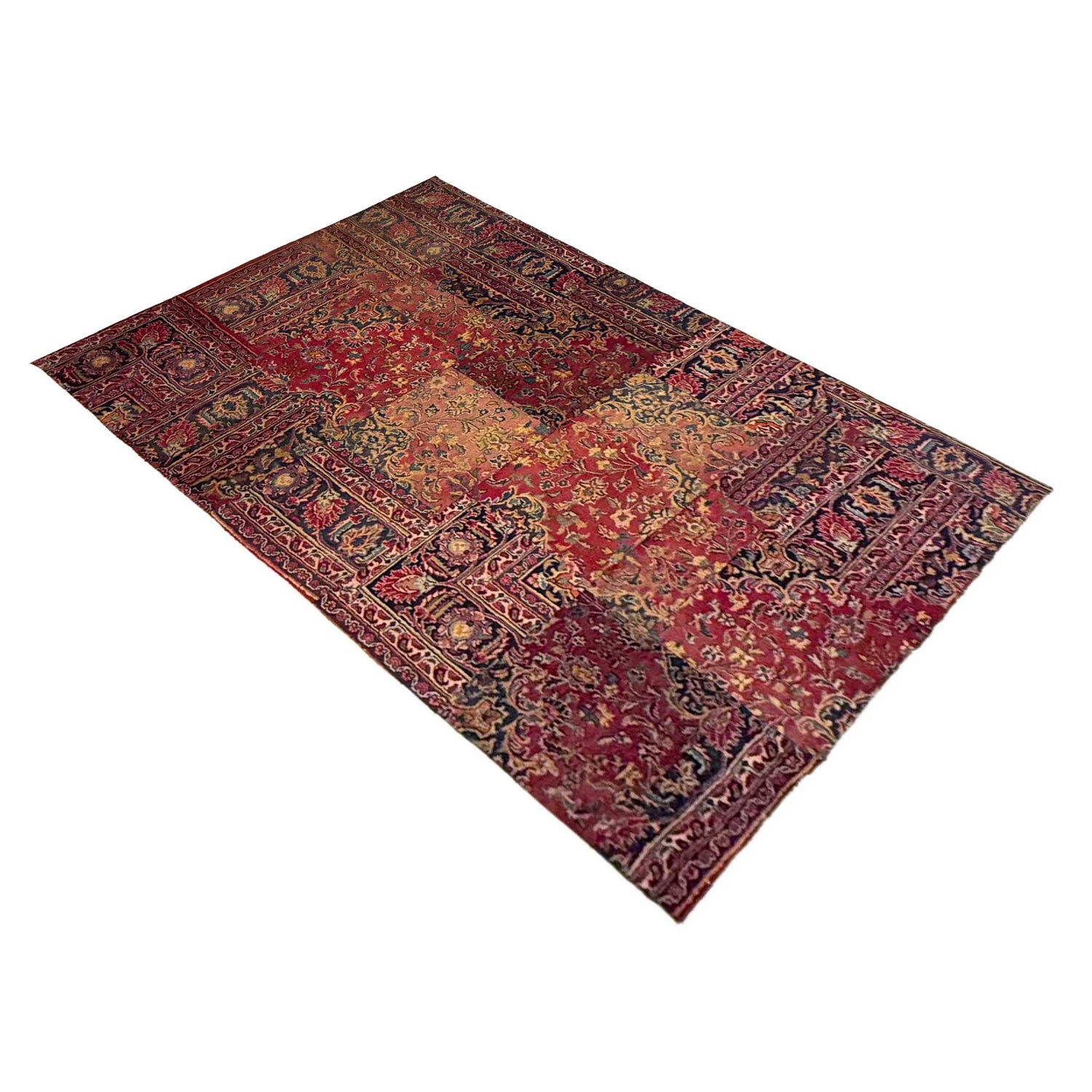 Handmade Vintage Patchwork Area Rug 5' 0" x 7' 10" ft / 138 x 253 cm - No. G36688