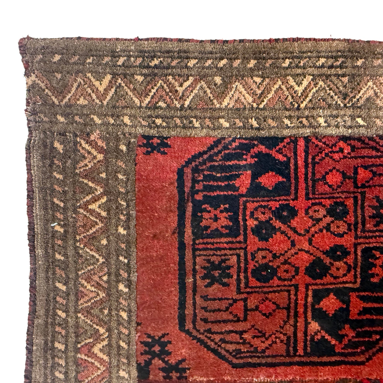 Traditional Wool Patchwork Area Rug 4' 1" x 5' 11" ft / 125 x 180 cm - No. G36689