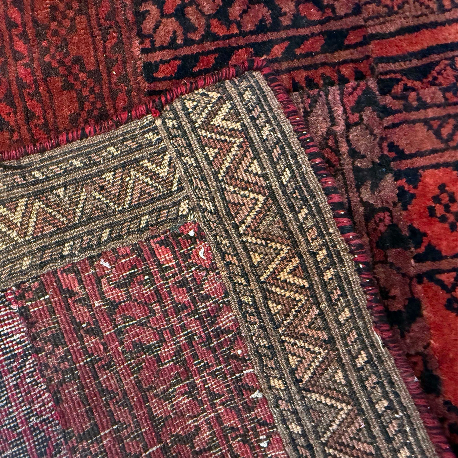Traditional Wool Patchwork Area Rug 4' 1" x 5' 11" ft / 125 x 180 cm - No. G36689