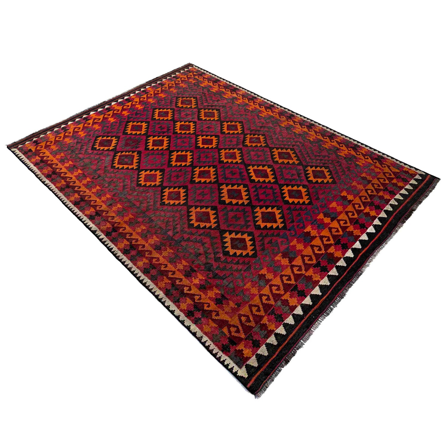 Afghan Vintage Kilim 6' 2" x 9' 5" ft / 187 x 287 cm - No. G36711