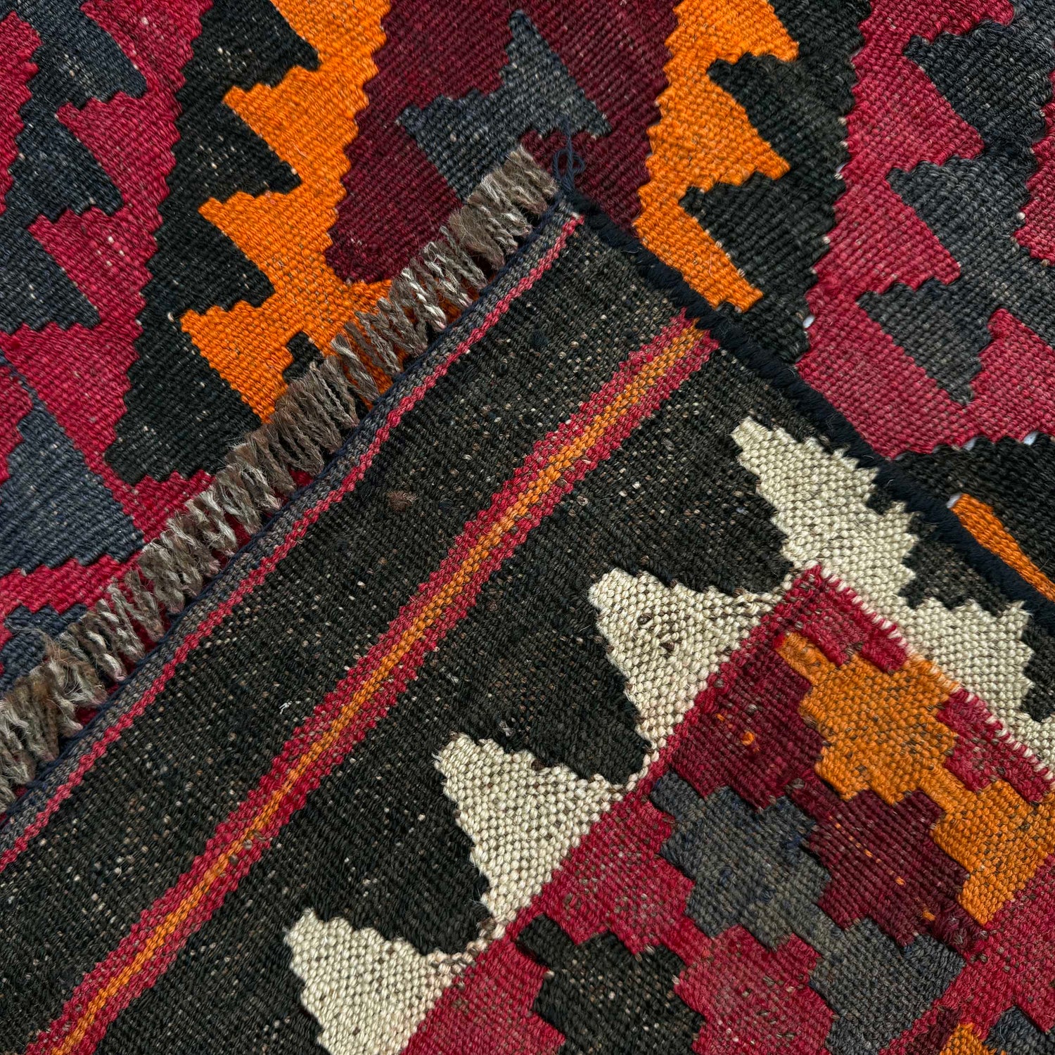 Afghan Vintage Kilim 6' 2" x 9' 5" ft / 187 x 287 cm - No. G36711