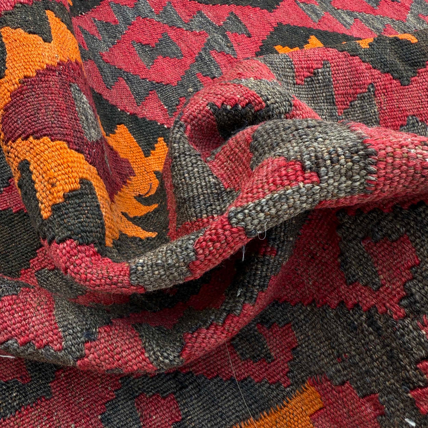 Afghan Vintage Kilim 6' 2" x 9' 5" ft / 187 x 287 cm - No. G36711