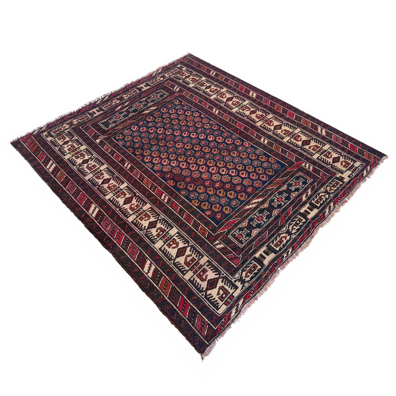 Handmade Maliki Kilim 3' 9" x 4' 1" ft / 114 x 124 cm - No. G36713