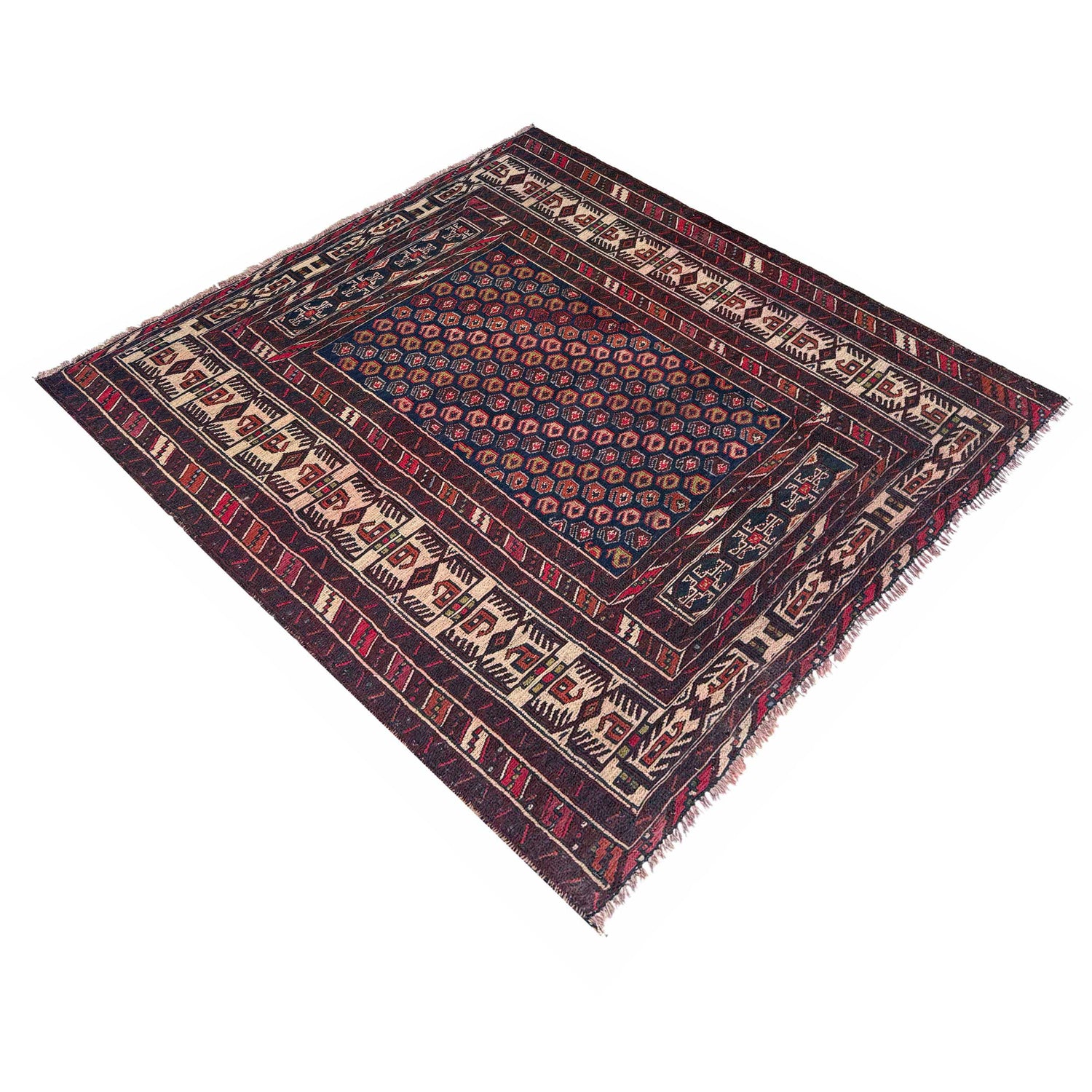 Handmade Maliki Kilim 3' 9" x 4' 1" ft / 114 x 124 cm - No. G36713