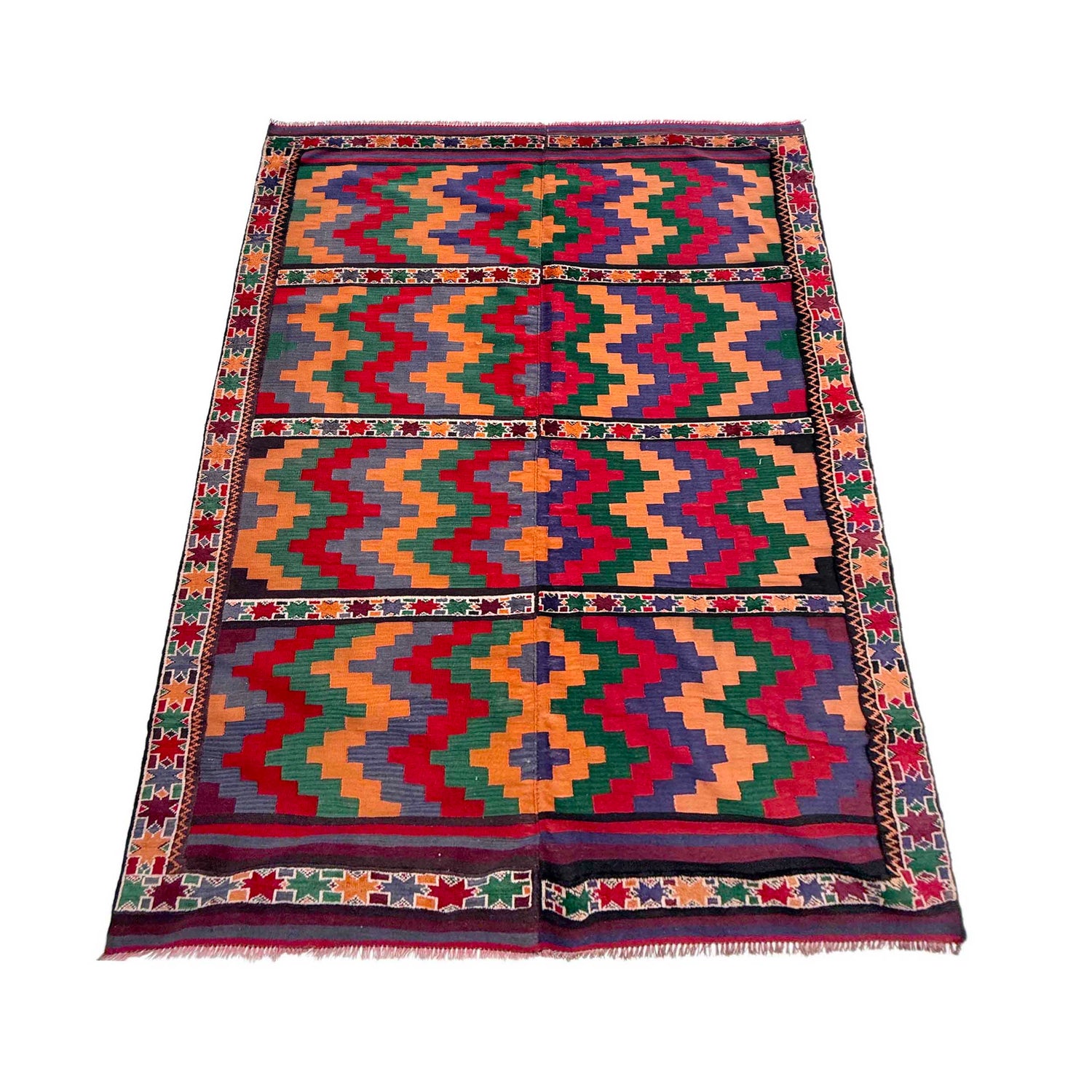 Afghan Vintage Kilim 5' 6" x 8' 5" ft / 167 x 256 cm - No. G36859