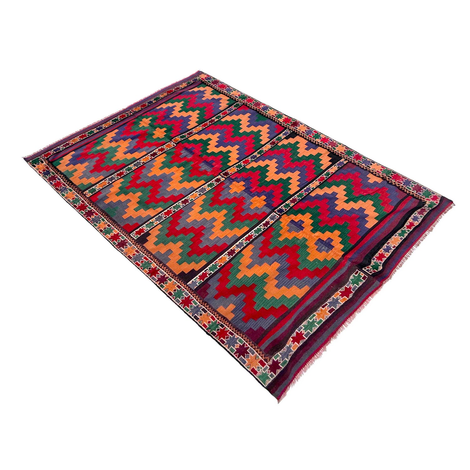 Afghan Vintage Kilim 5' 6" x 8' 5" ft / 167 x 256 cm - No. G36859