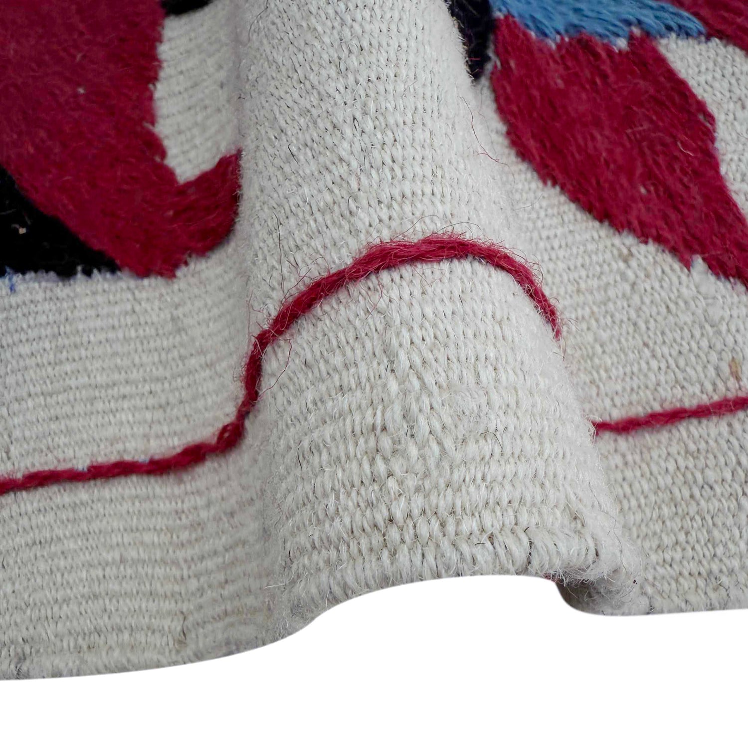 Hand Made Embroidery Kilim 3' 10" x 6' 4" ft / 116 x 193 cm - No. G37359
