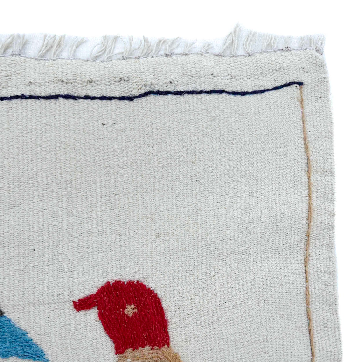 Hand Knotted Embroidery Kelim 3' 2" x 5' 0" ft / 97 x 153 cm - No. G37361