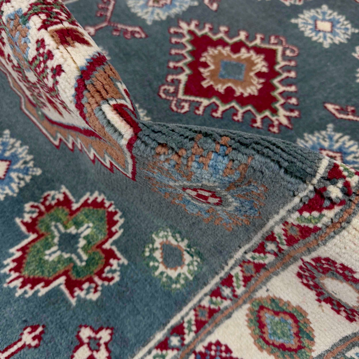 Handmade Kazak Area Runner Rug 2' 6" x 9' 9" ft / 76 x 298 cm - No. G37555