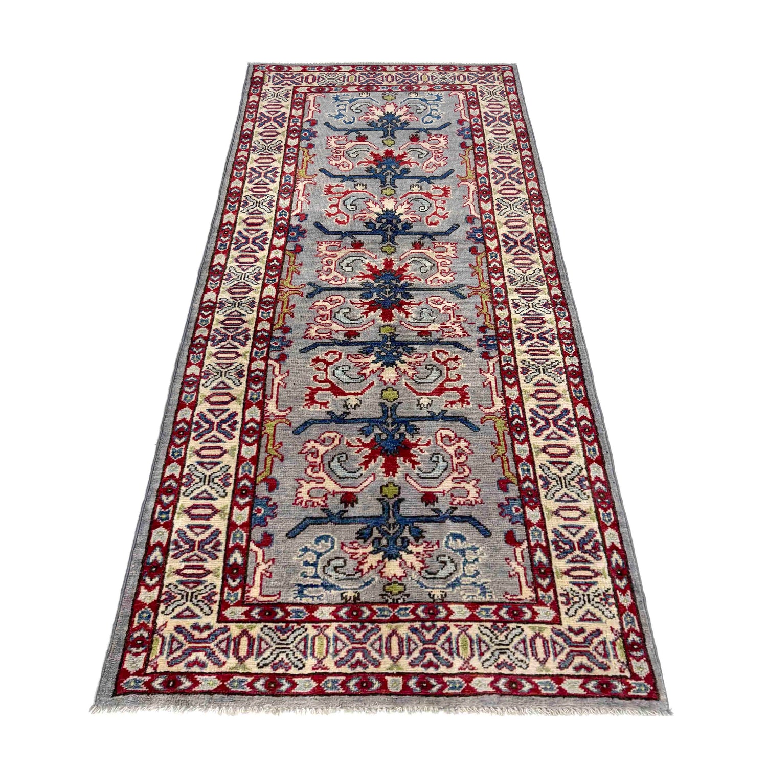 Multi Color Kazak Runner Rug 2' 7" x 6' 5" ft / 80 x 195 cm - No. G37556