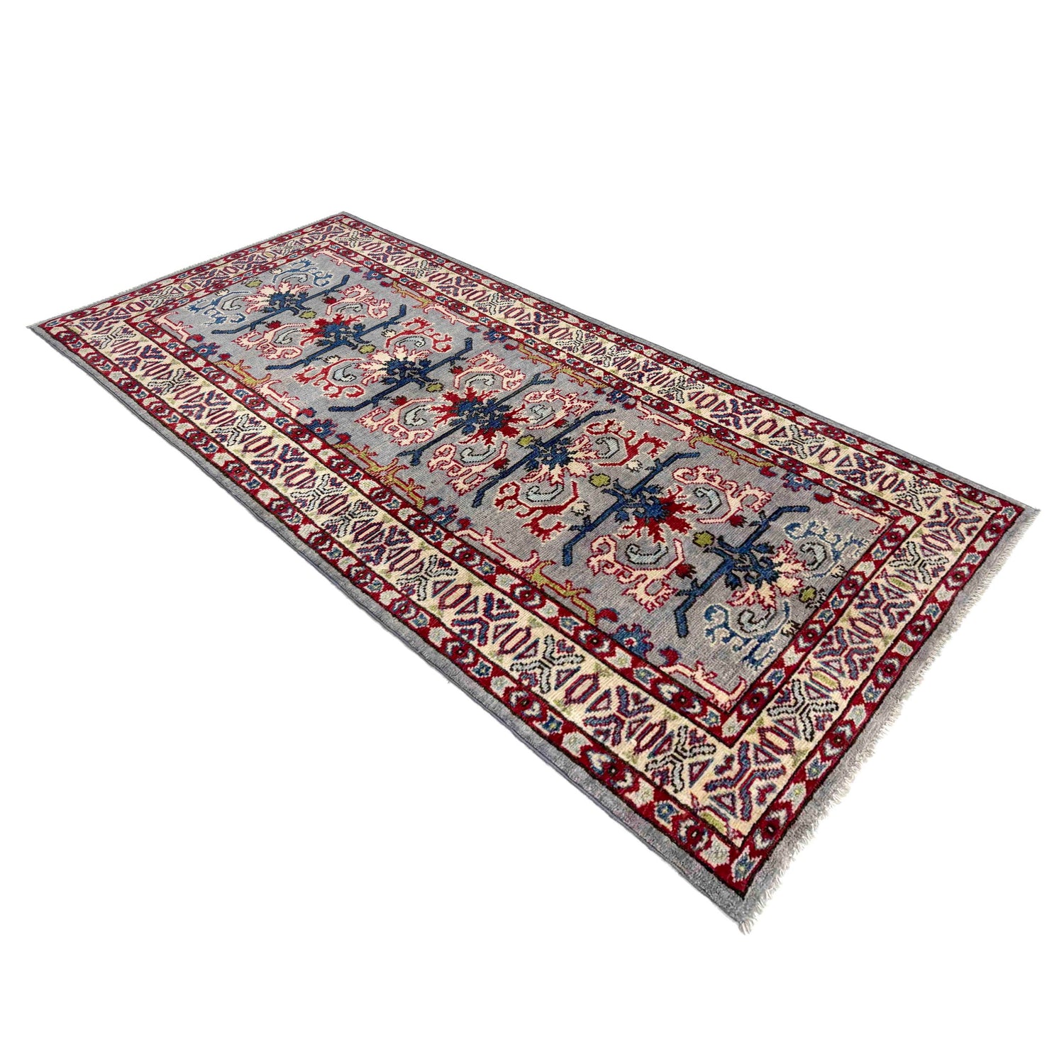 Multi Color Kazak Runner Rug 2' 7" x 6' 5" ft / 80 x 195 cm - No. G37556