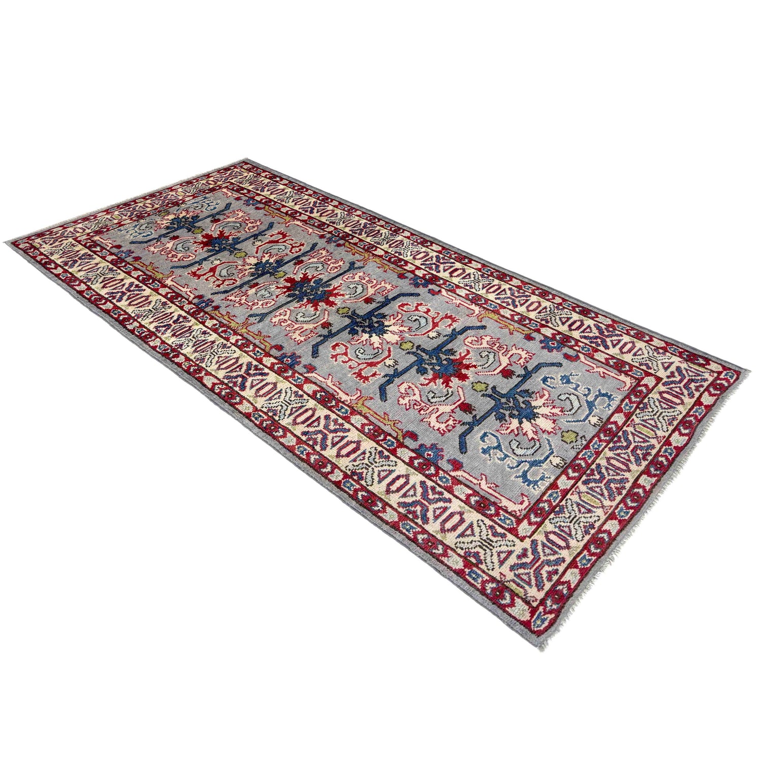 Multi Color Kazak Runner Rug 2' 7" x 6' 5" ft / 80 x 195 cm - No. G37556