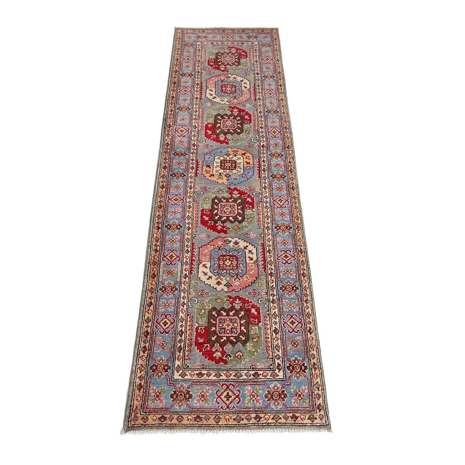 Authentic Oriental Waziri Runner Carpet 2' 7" x 9' 10" ft / 80 x 300 cm - No. G37560