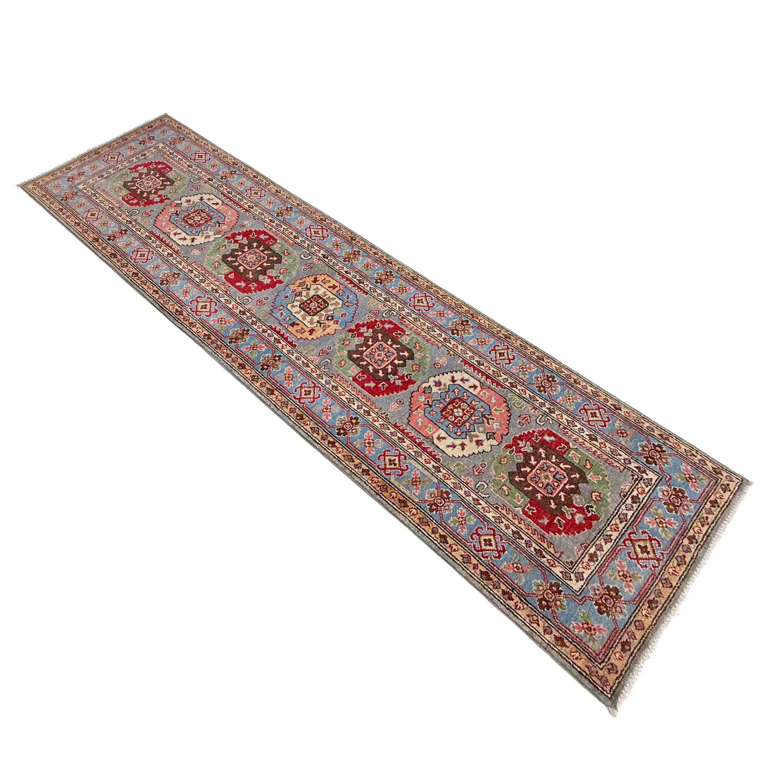Authentic Oriental Waziri Runner Carpet 2' 7" x 9' 10" ft / 80 x 300 cm - No. G37560
