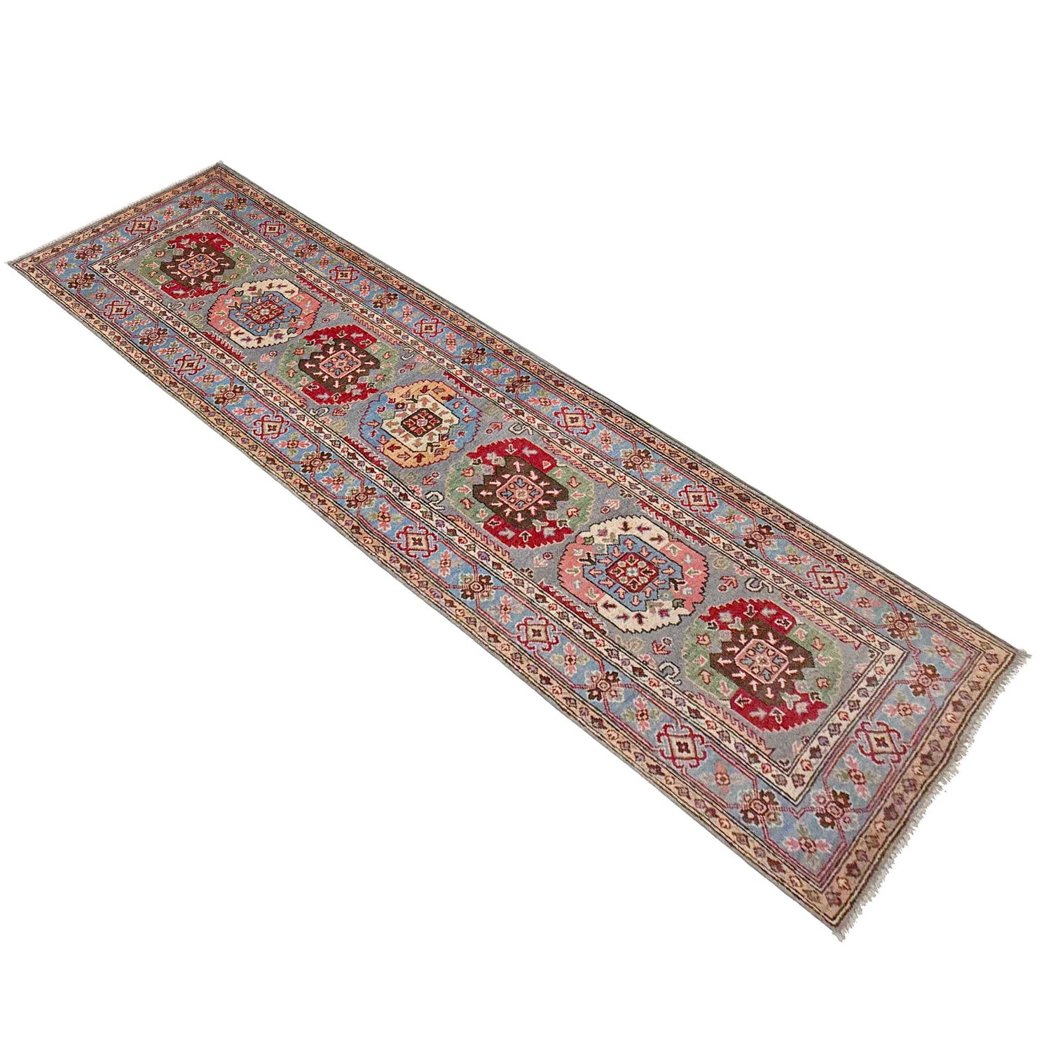 Authentic Oriental Waziri Runner Carpet 2' 7" x 9' 10" ft / 80 x 300 cm - No. G37560