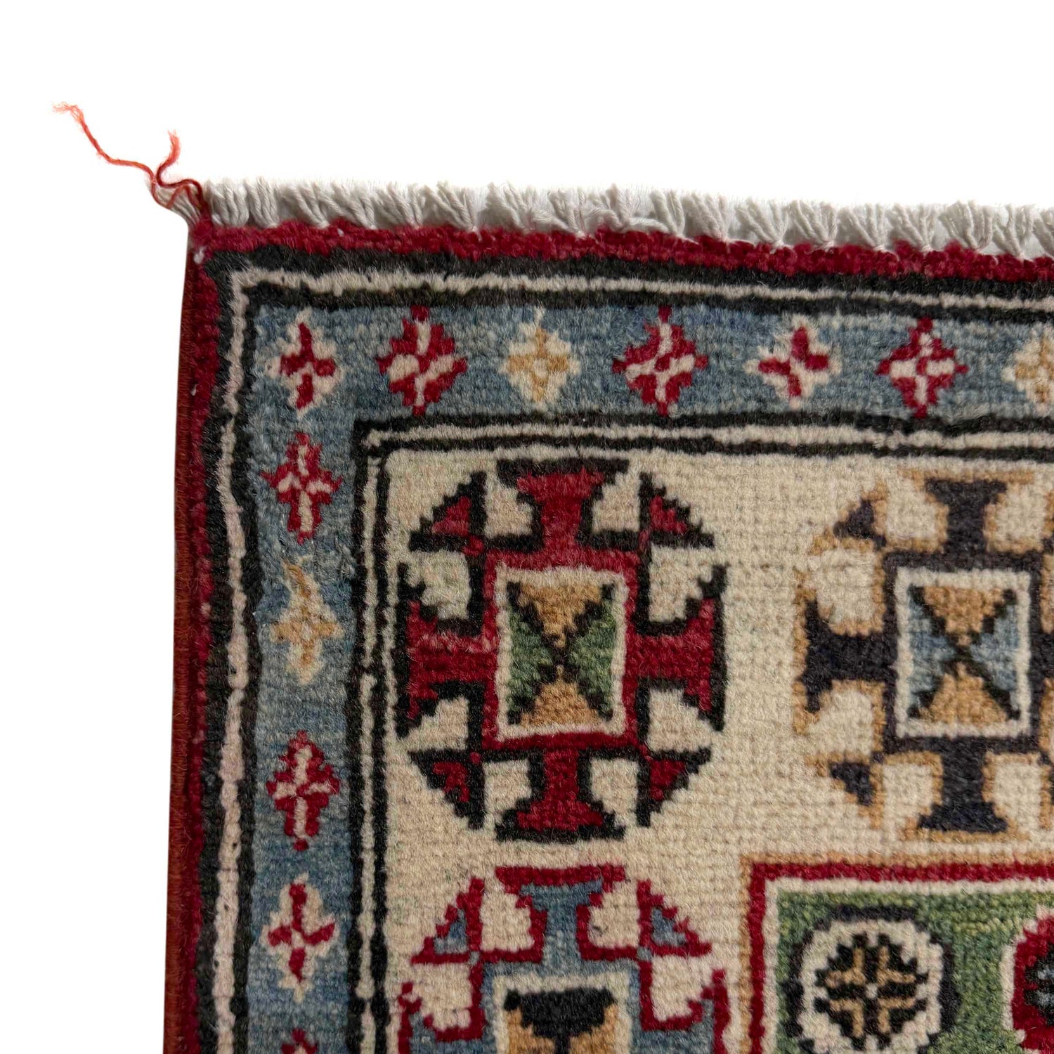 Hand Knotted Kazak Oriental Runner Rug 2' 8" x 9' 10" ft / 81 x 300 cm - No. G37562
