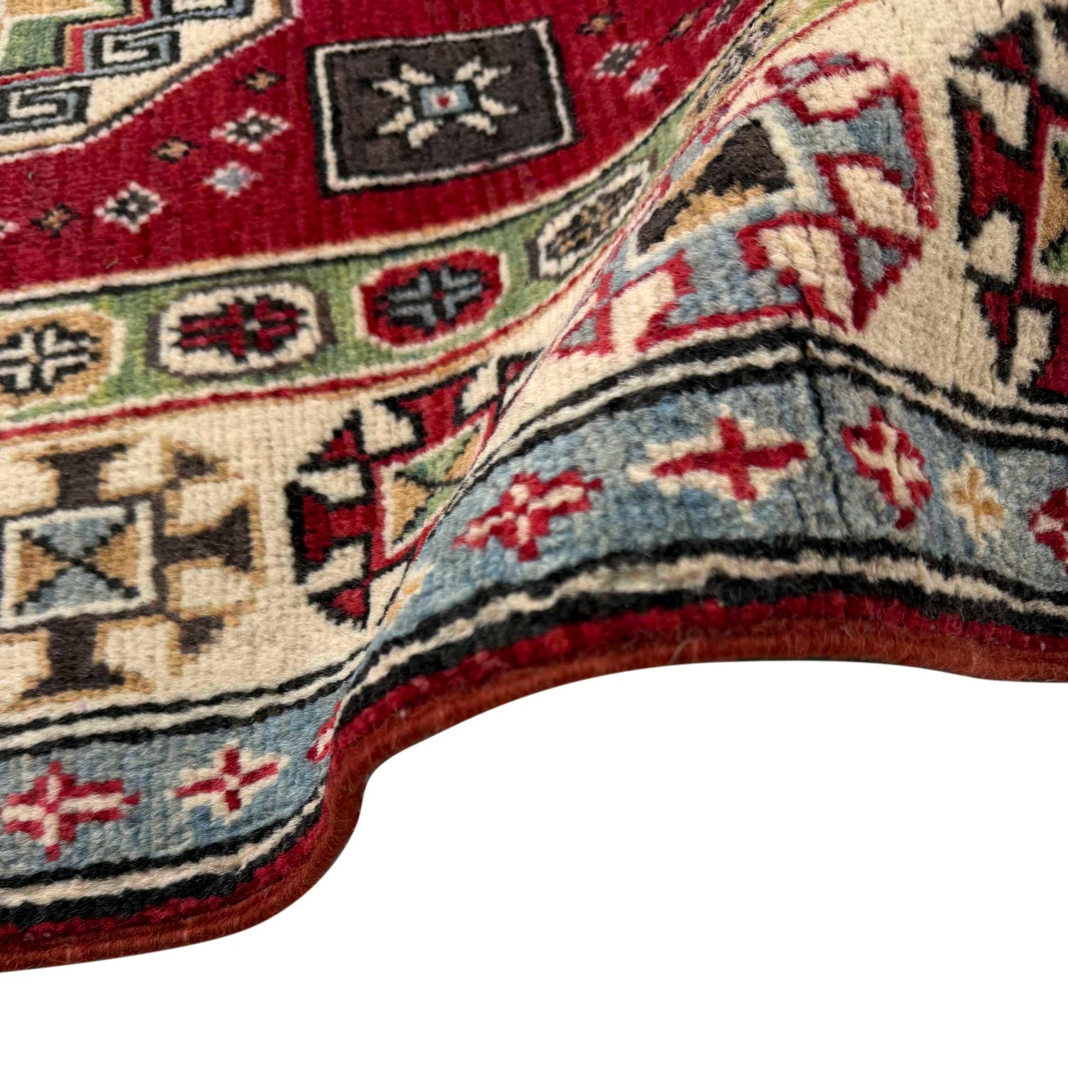 Hand Knotted Kazak Oriental Runner Rug 2' 8" x 9' 10" ft / 81 x 300 cm - No. G37562
