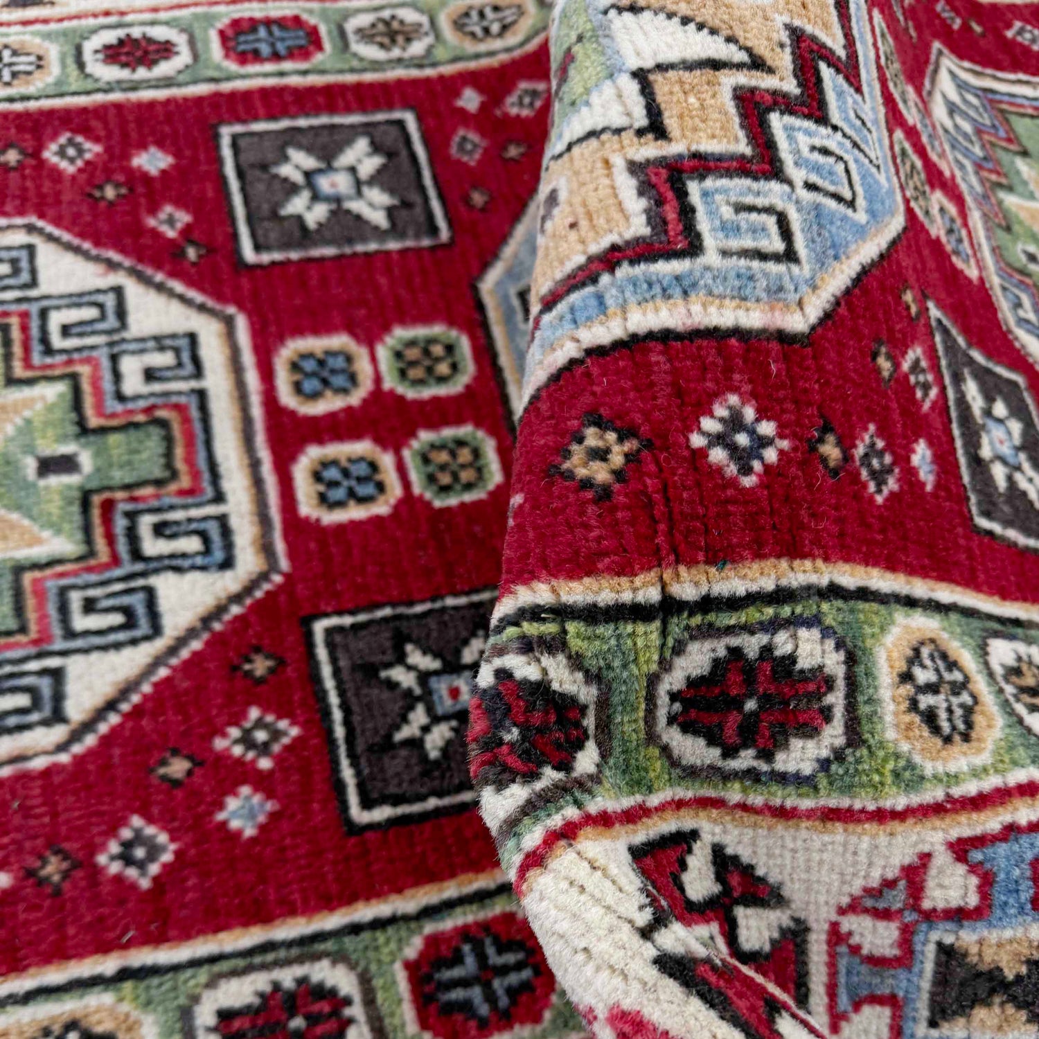 Hand Knotted Kazak Oriental Runner Rug 2' 8" x 9' 10" ft / 81 x 300 cm - No. G37562