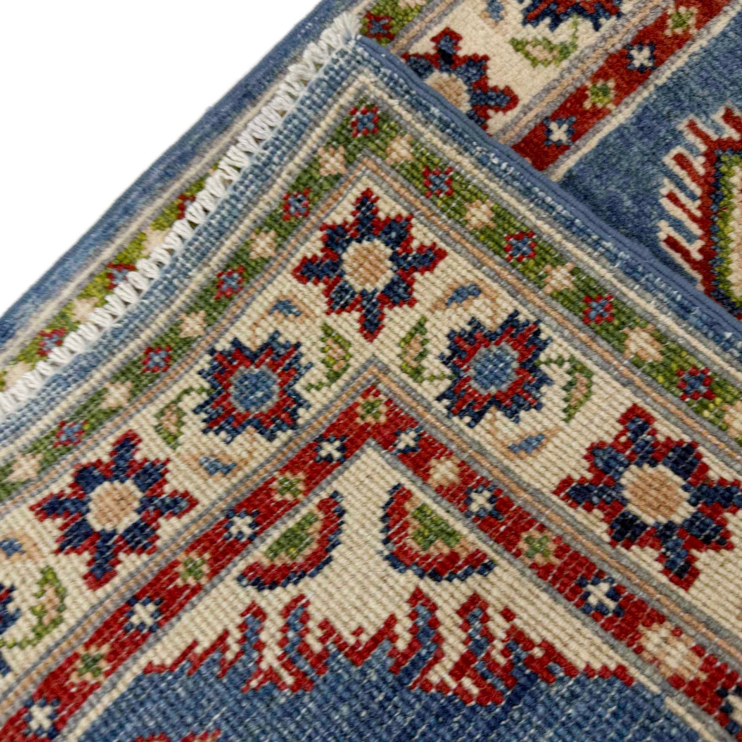 Hand Knotted Kazak Oriental Runner Rug 2' 0" x 6' 0" ft / 62 x 183 cm - No. G37563