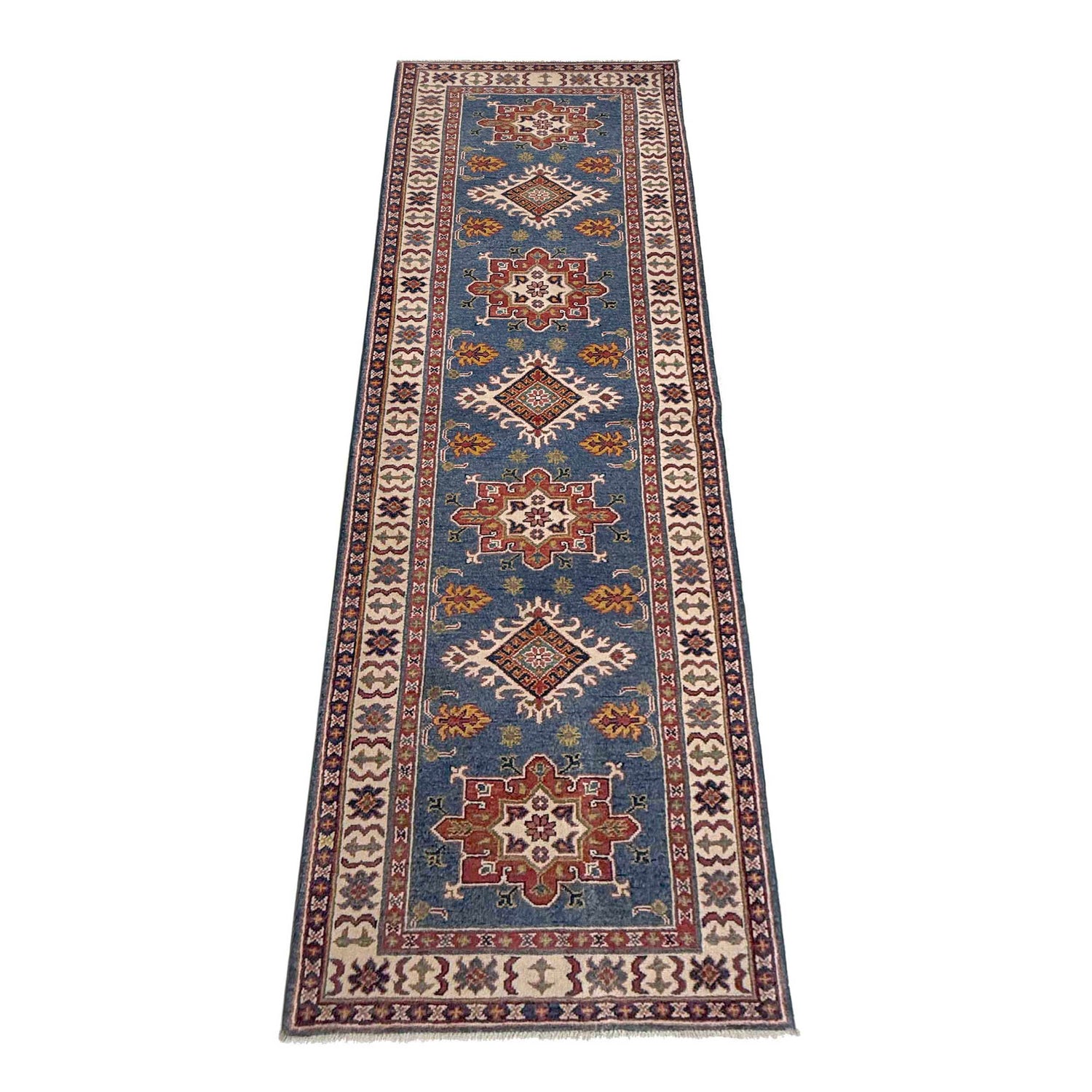 Handmade Kazak Area Runner Rug 2' 9" x 9' 7" ft / 85 x 291 cm - No. G37567