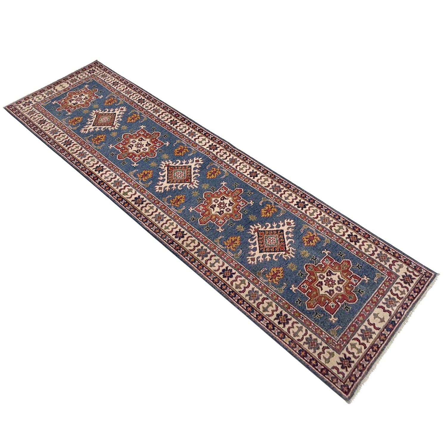 Handmade Kazak Area Runner Rug 2' 9" x 9' 7" ft / 85 x 291 cm - No. G37567