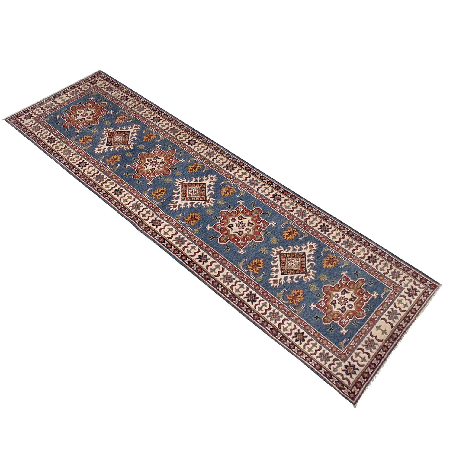 Handmade Kazak Area Runner Rug 2' 9" x 9' 7" ft / 85 x 291 cm - No. G37567