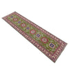 Green Color Kazak Runner Rug 2' 8" x 9' 11" ft / 82 x 301 cm - No. G37570