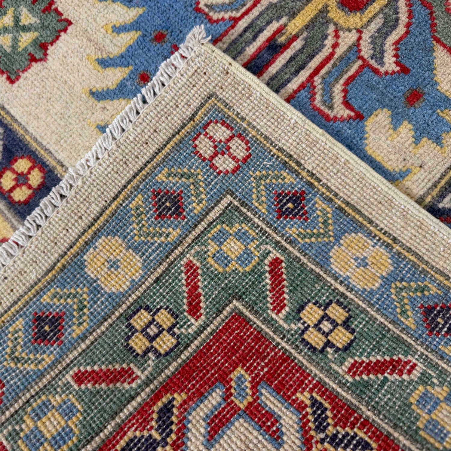 Beige Color Kazak Rug 6' 6" x 10' 0" ft / 197 x 305 cm - No. G37573