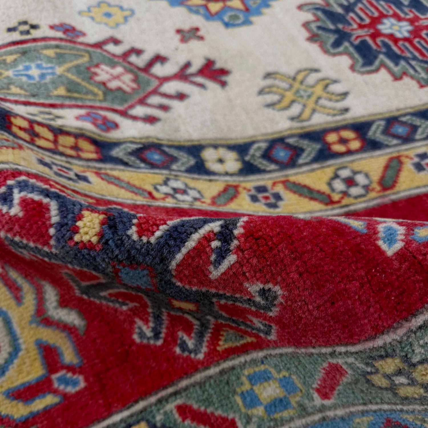 Beige Color Kazak Rug 6' 6" x 10' 0" ft / 197 x 305 cm - No. G37573