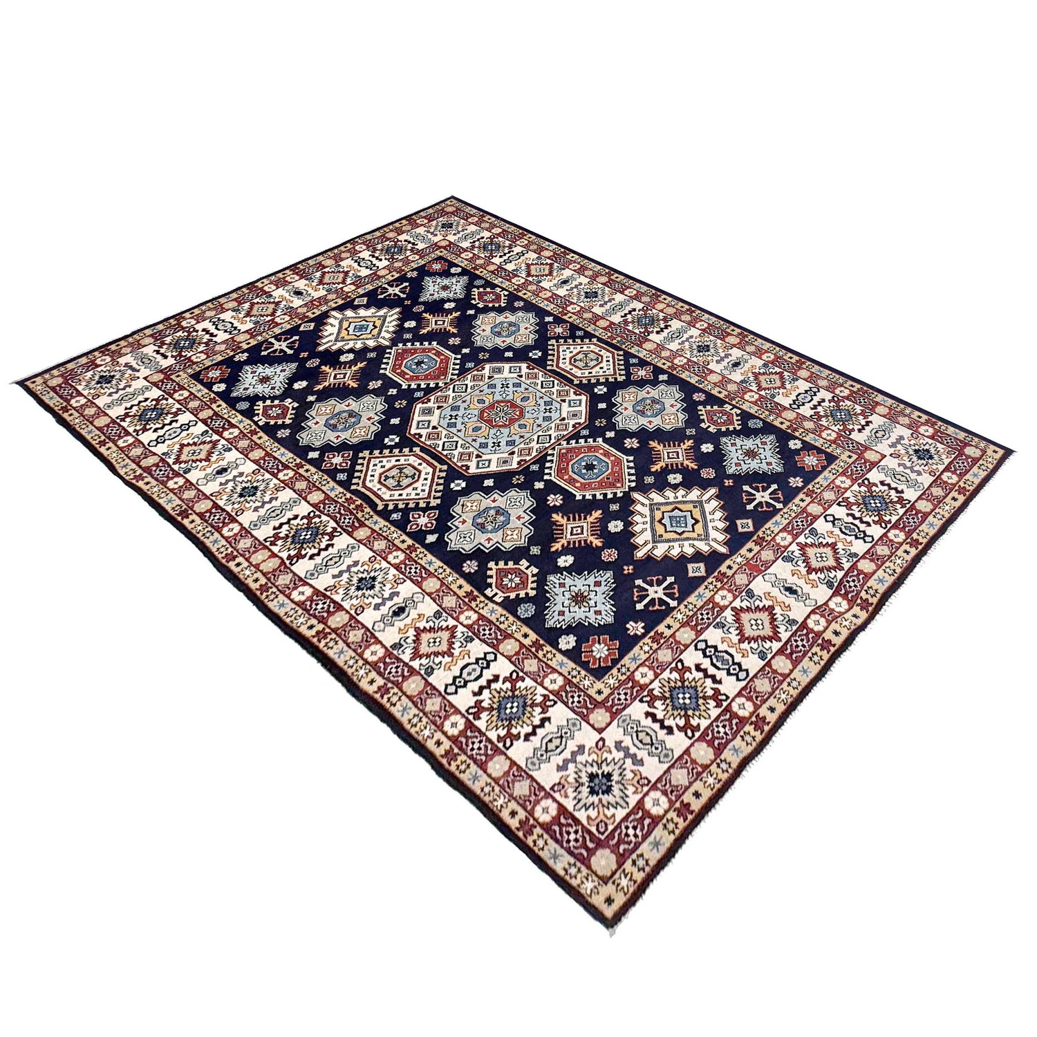 Hand knotted Kazak Rugs 6' 1" x 9' 2" ft / 186 x 280 cm - No. G37576