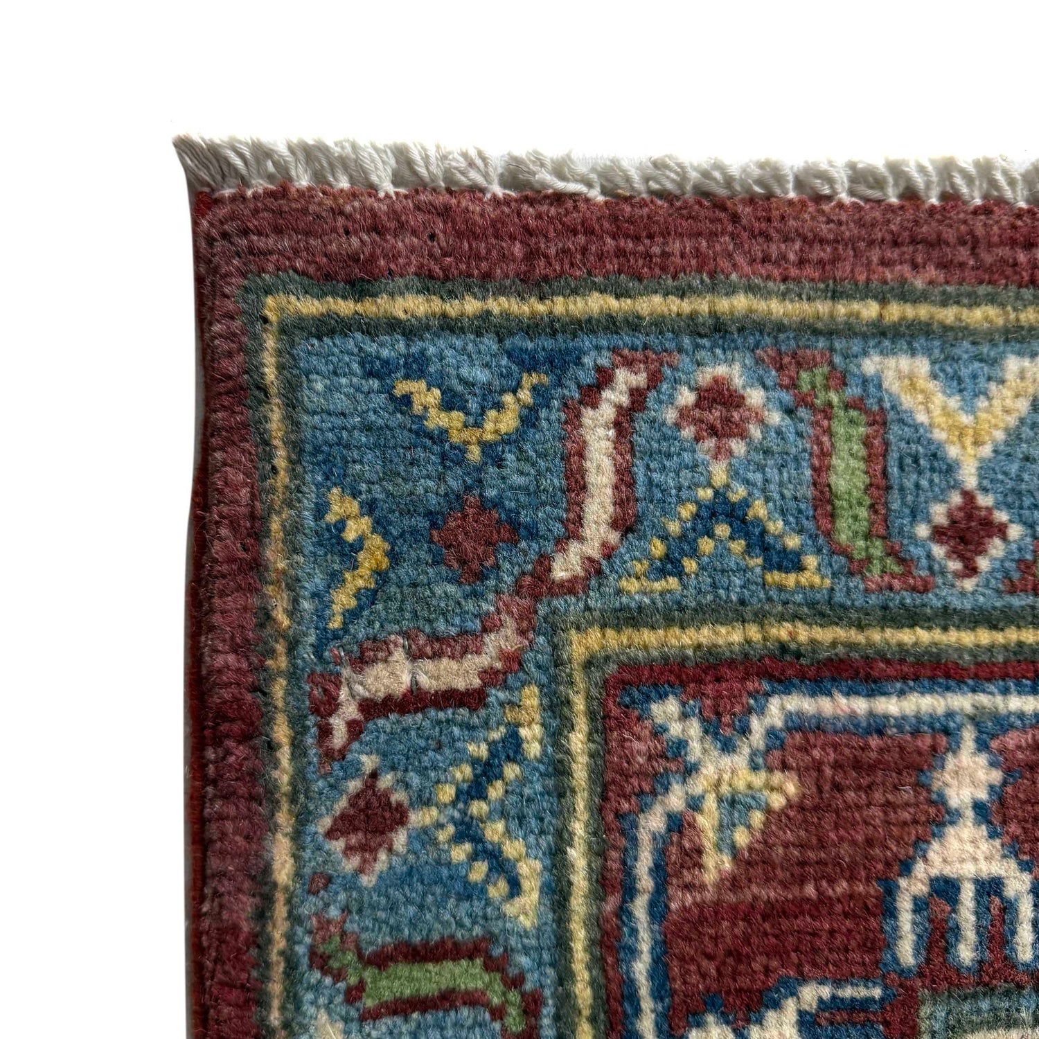 Hand knotted Kazak Carpet 6' 8" x 9' 11" ft / 203 x 302 cm - No. G37577