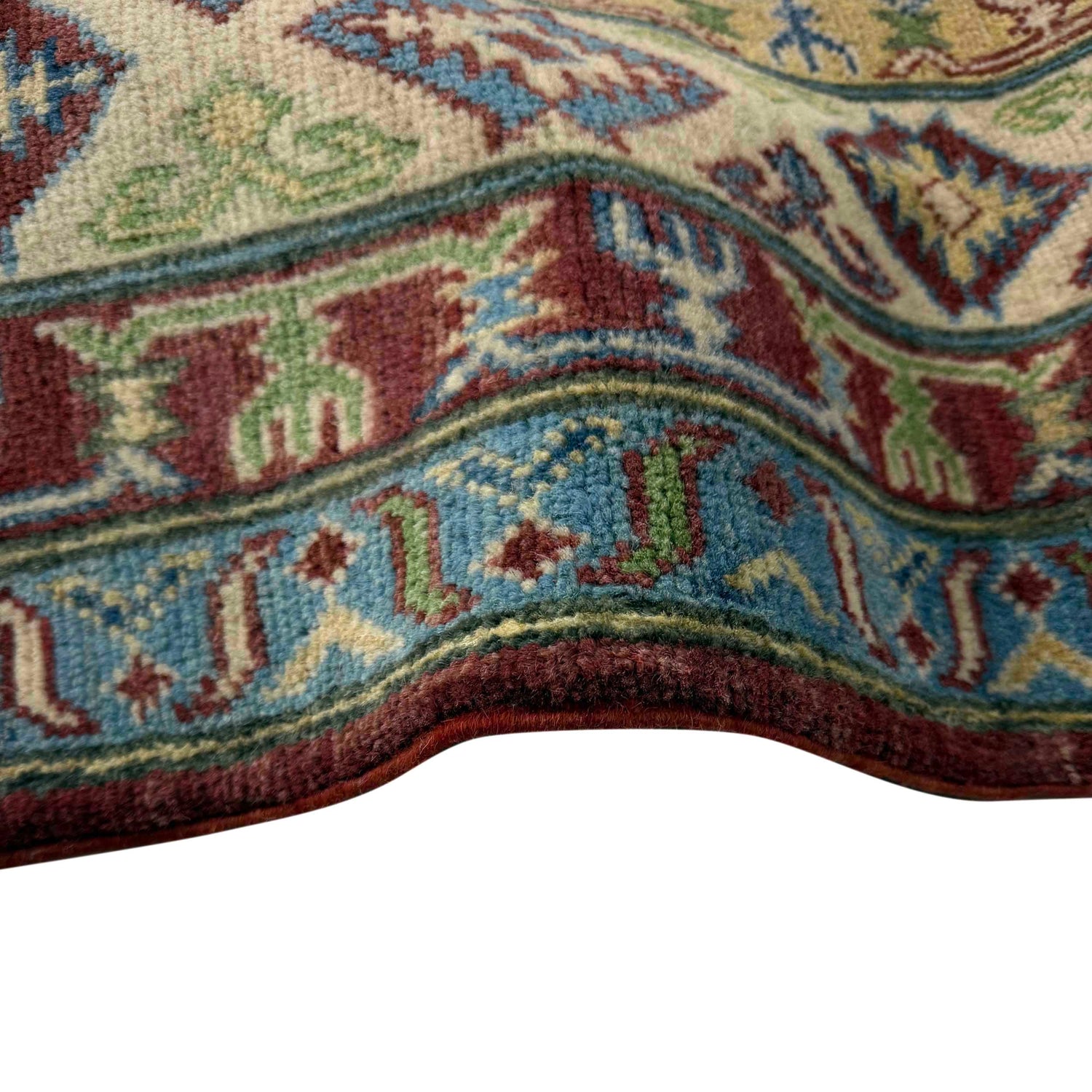 Hand knotted Kazak Carpet 6' 8" x 9' 11" ft / 203 x 302 cm - No. G37577