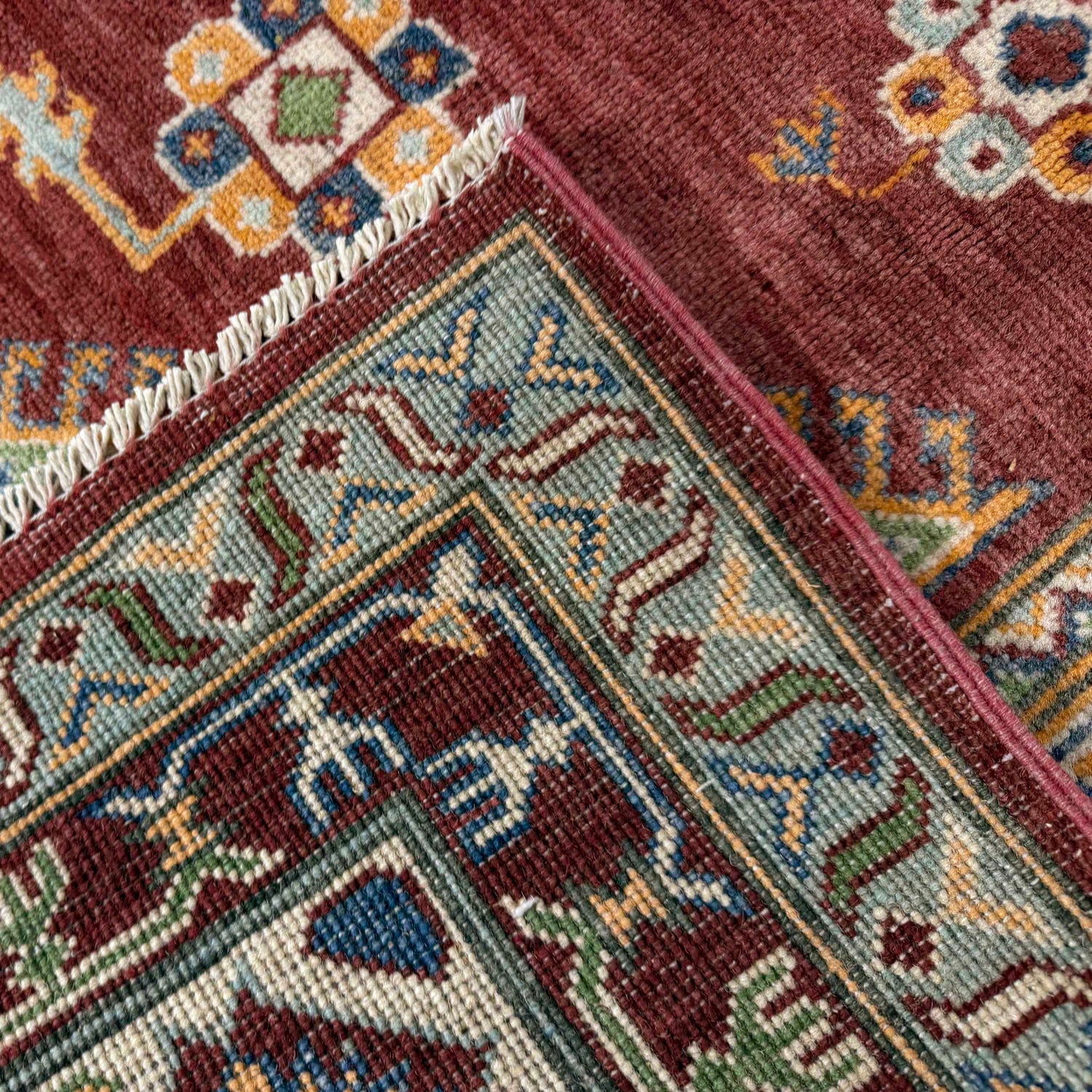Handmade Kazak Area Rug 6' 7" x 9' 11" ft / 200 x 302 cm - No. G37578